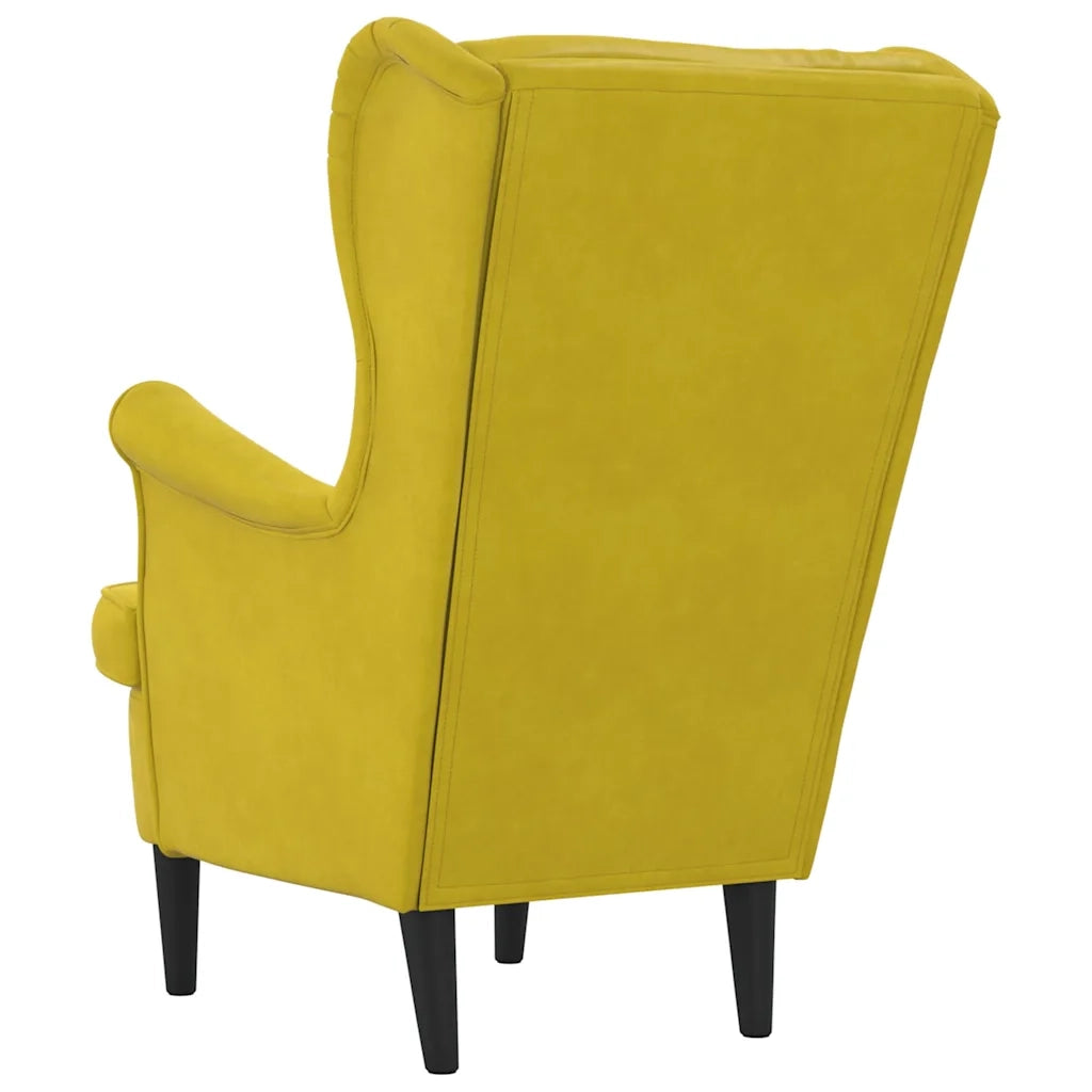 Poltrona-Divano Sedia Giallo Senape in Velluto