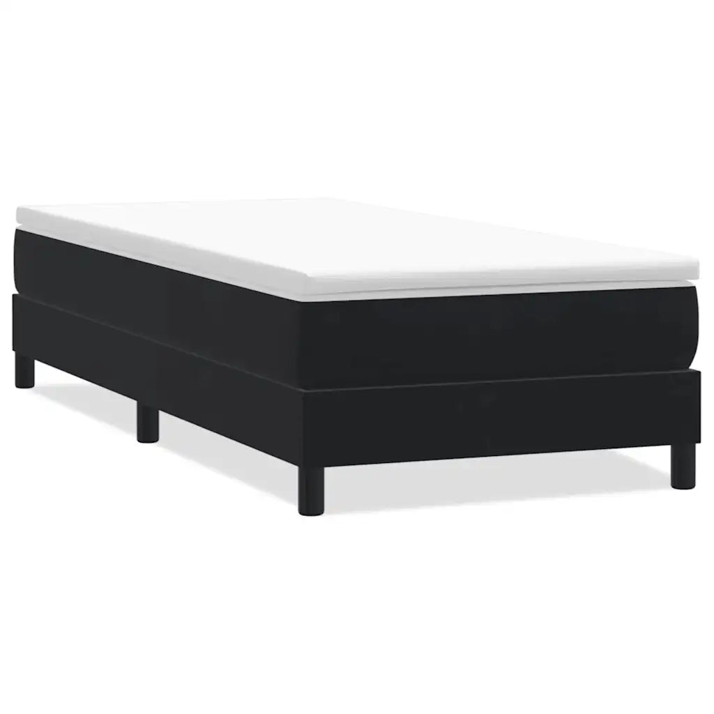 Giroletto a Molle senza Materasso-Struttura Letto Nero 100x210 cm in Velluto