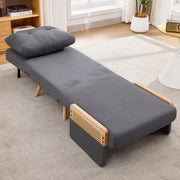 Poltrona letto 3 in 1 grigia con schienale regolabile