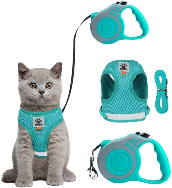 Catena di sicurezza antisfuggente - Catena di sicurezza con cintura - Allo stelo - Mesh respirante - Strisce riflettenti - Vestio morbido - Gabbia per gatti
