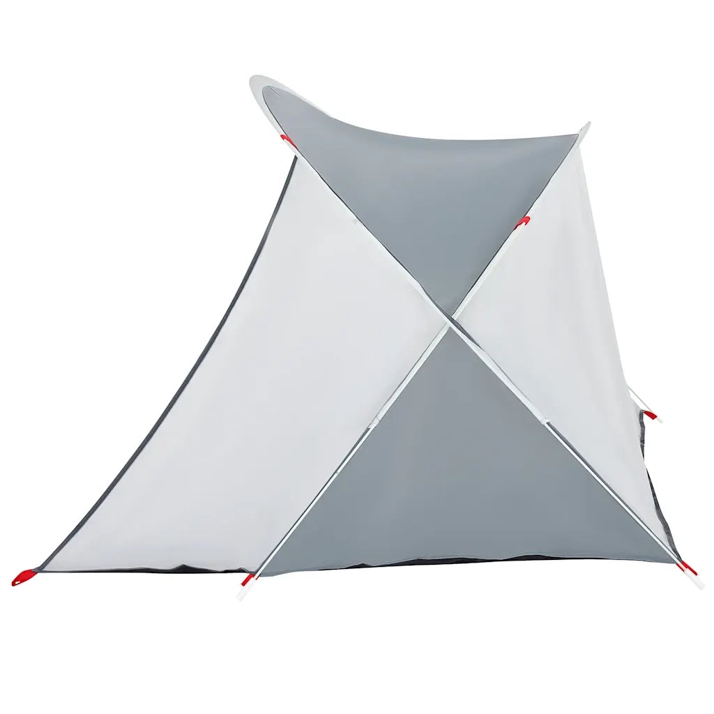 Tenda da Spiaggia 2 Persone-Tenda da campeggio Pop-Up Grigia Impermeabile