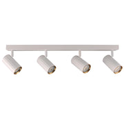Plafoniera/Applique 4 luci bianco oro GU10 Nicea Polux