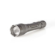 Torcia LED 3W 150lm IPX5 Portata 120m Alluminio Grigio Nedis