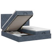 Letto ottomano con materasso 2 pcs Grigio Scuro Velluto 3457891