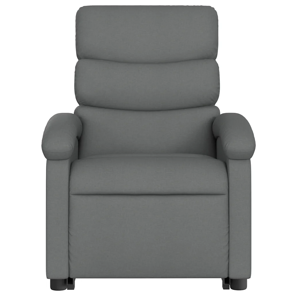 Poltrona | Sedia Relax Alzapersona Reclinabile Grigio Scuro in Tessuto