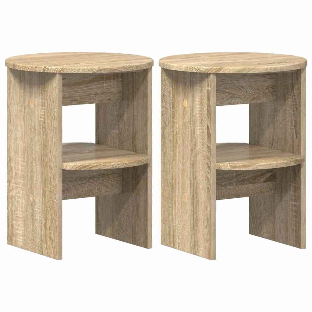 Mobile laterale 2 pcs Rovere Sonoma Ø40 x 50 cm