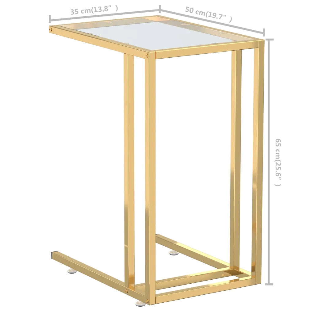 vidaXL Tavolino per Computer Trasparente 50x35x65 cm Vetro Temperato