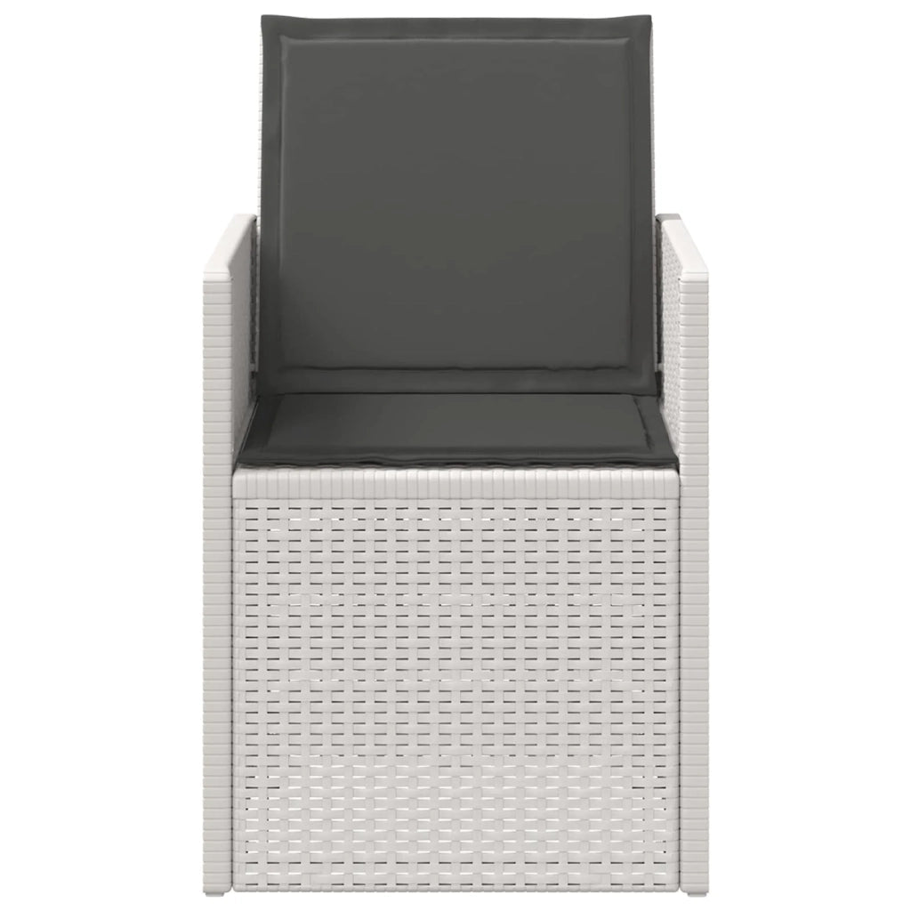 Sedie da pranzo da giardino 2 pcs Bianco e Antracite PP