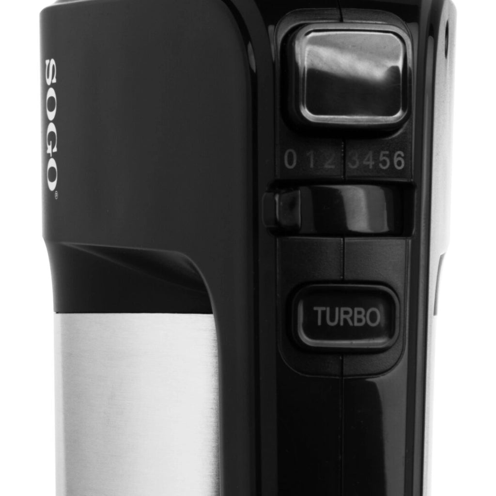 Sbattitore elettrico da cucina con 6 velocità e turbo, 2 fruste acciaio inox e ganci impasto 400W - SOGO