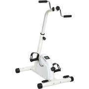 CYCLETTE PER RIABILITAZIONE BRACCIA E GAMBE CON ALTEZZA E RESISTENZA REGOLABILI, DISPLAY LCD, BIANCO