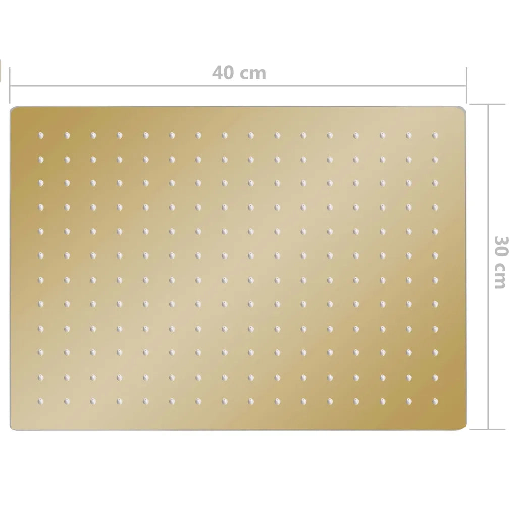 Testa Doccia a Pioggia Acciaio Inox 40x30 cm Rettangolare Oro CFW6778864