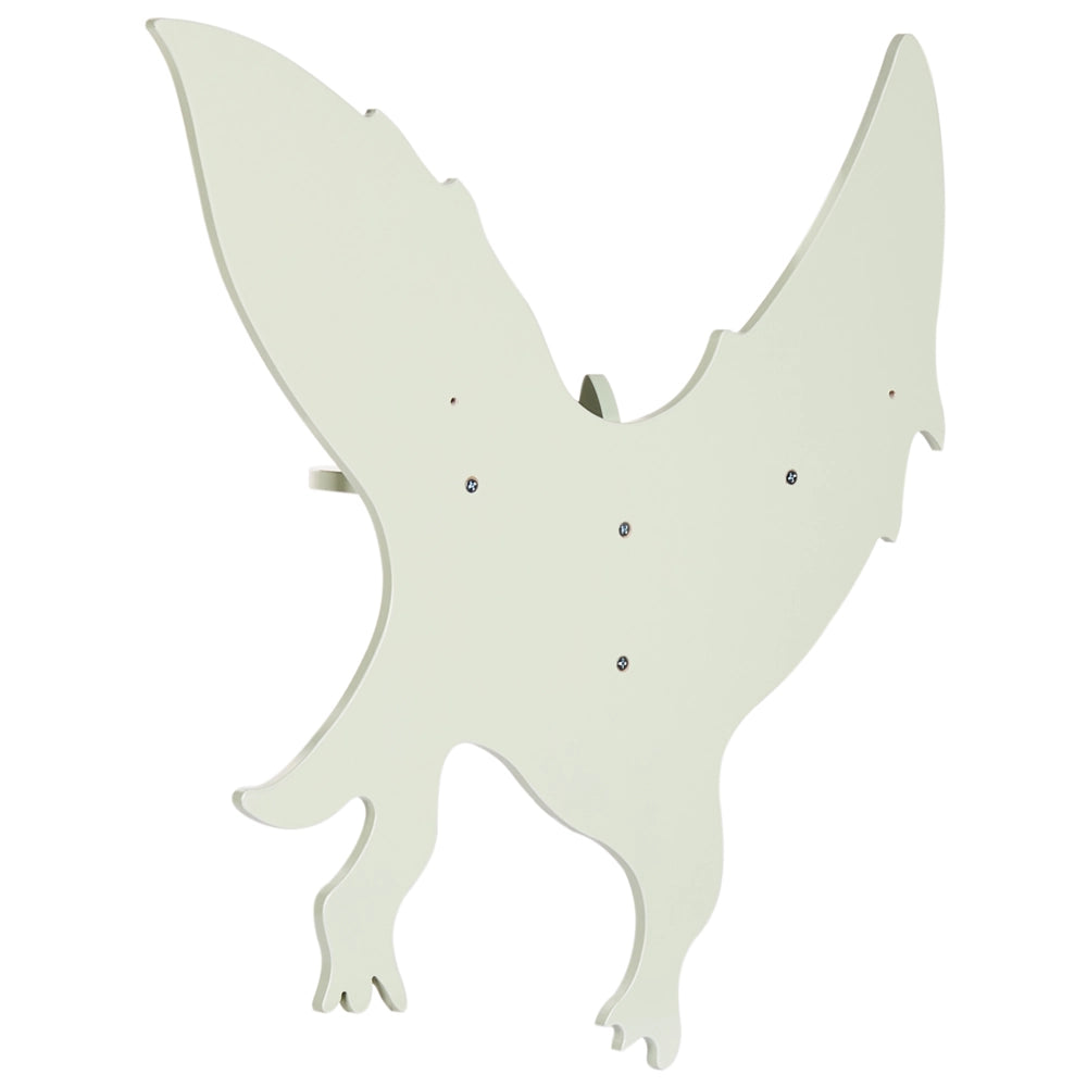 Mensola a muro in MDF a forma di dinosauro per la cameretta in verde chiaro per bambini
