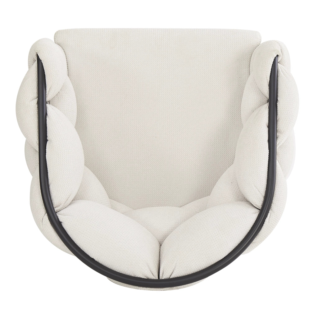 Sedie da Pranzo Set 6 Pezzi ¨C MINIMAL ¨C Velluto Beige, Schienale, 360¡ã Girevoli