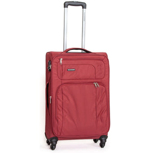 Trolley Valigia Media Morbida in Poliestere 4 Ruote TSA Ravizzoni Raffaello Rosso