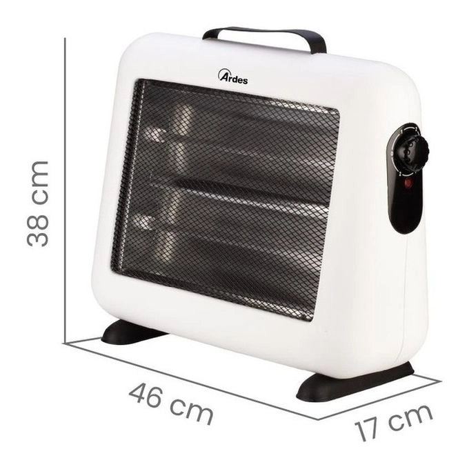 Ardes AR444 stufetta elettrica Interno Bianco 800 W Riscaldatore di ambienti elettrico al quarzo