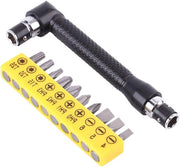 Kit di attrezzi a mano a set di 10 pezzi con manubrio di estensione a forma L, chiave a dente a doppia testa a forma esagonale, chiave a dente piatta e chiave Torx.