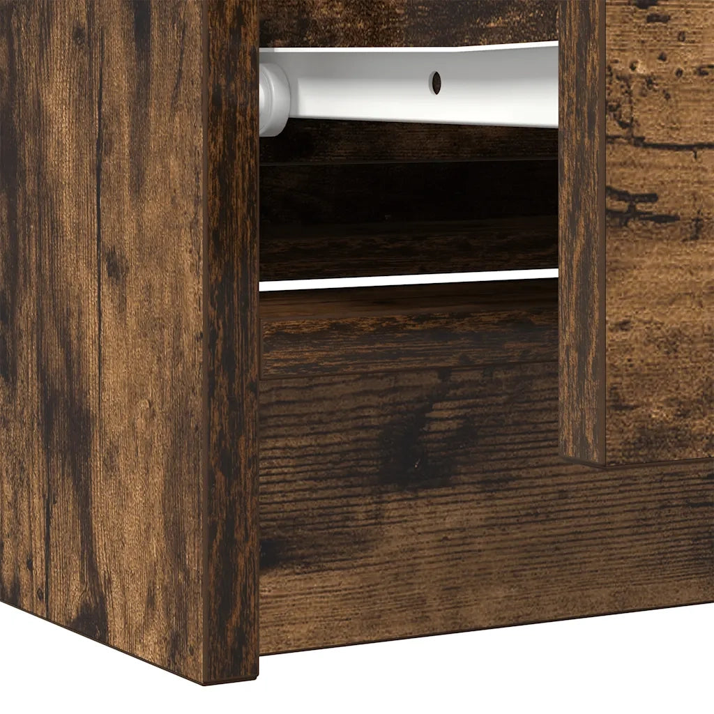 Mobile TV Rovere Fumo 100x35x54 cm in Legno Multistrato