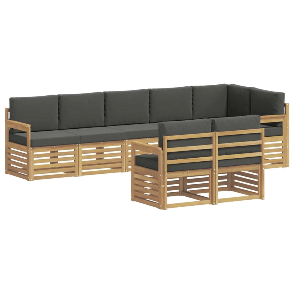 Set di divani da esterno 8 pcs Bianco e Antracite 3392022