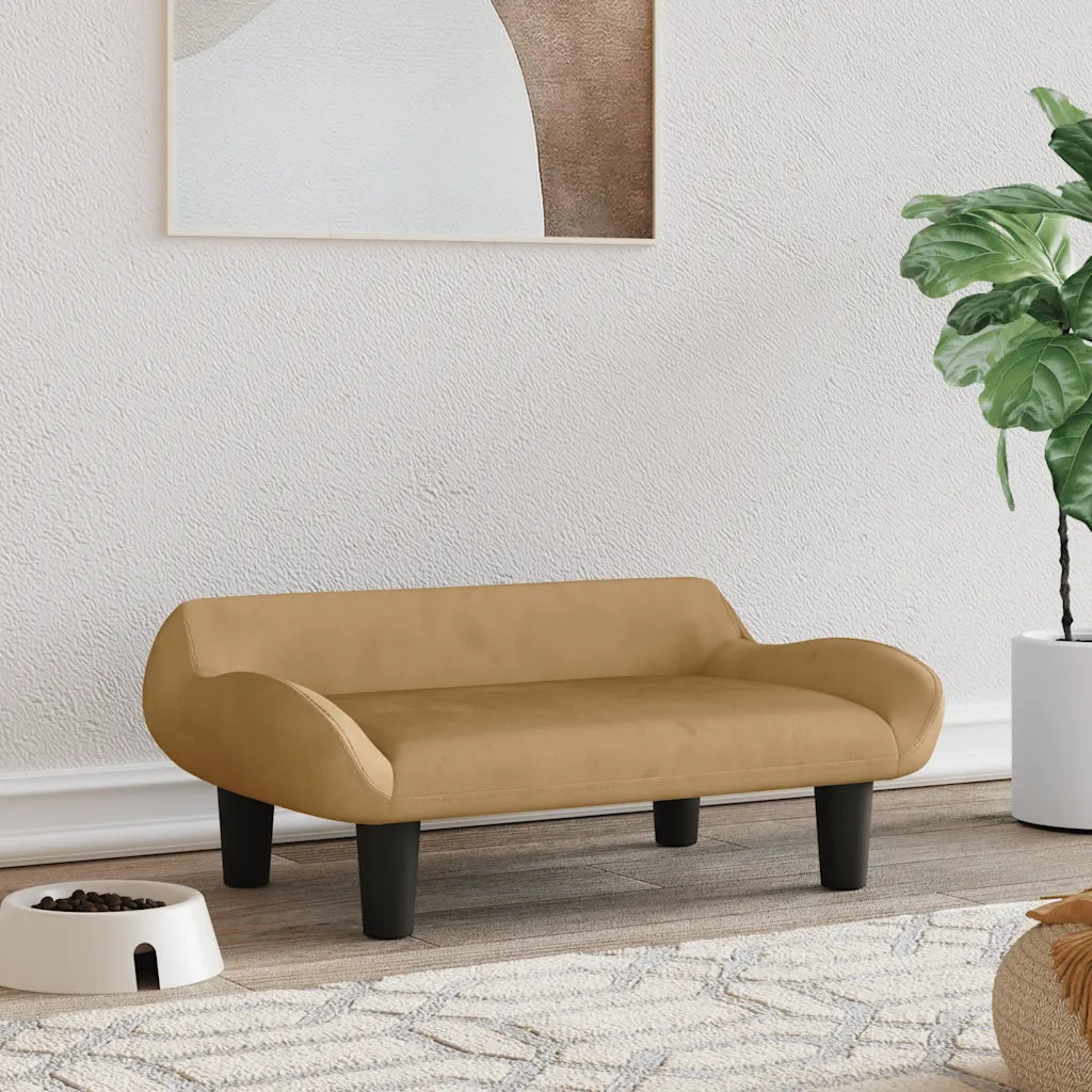 Lettino per Cani Marrone 70x40x24 cm in Vellutocod mxl 119175