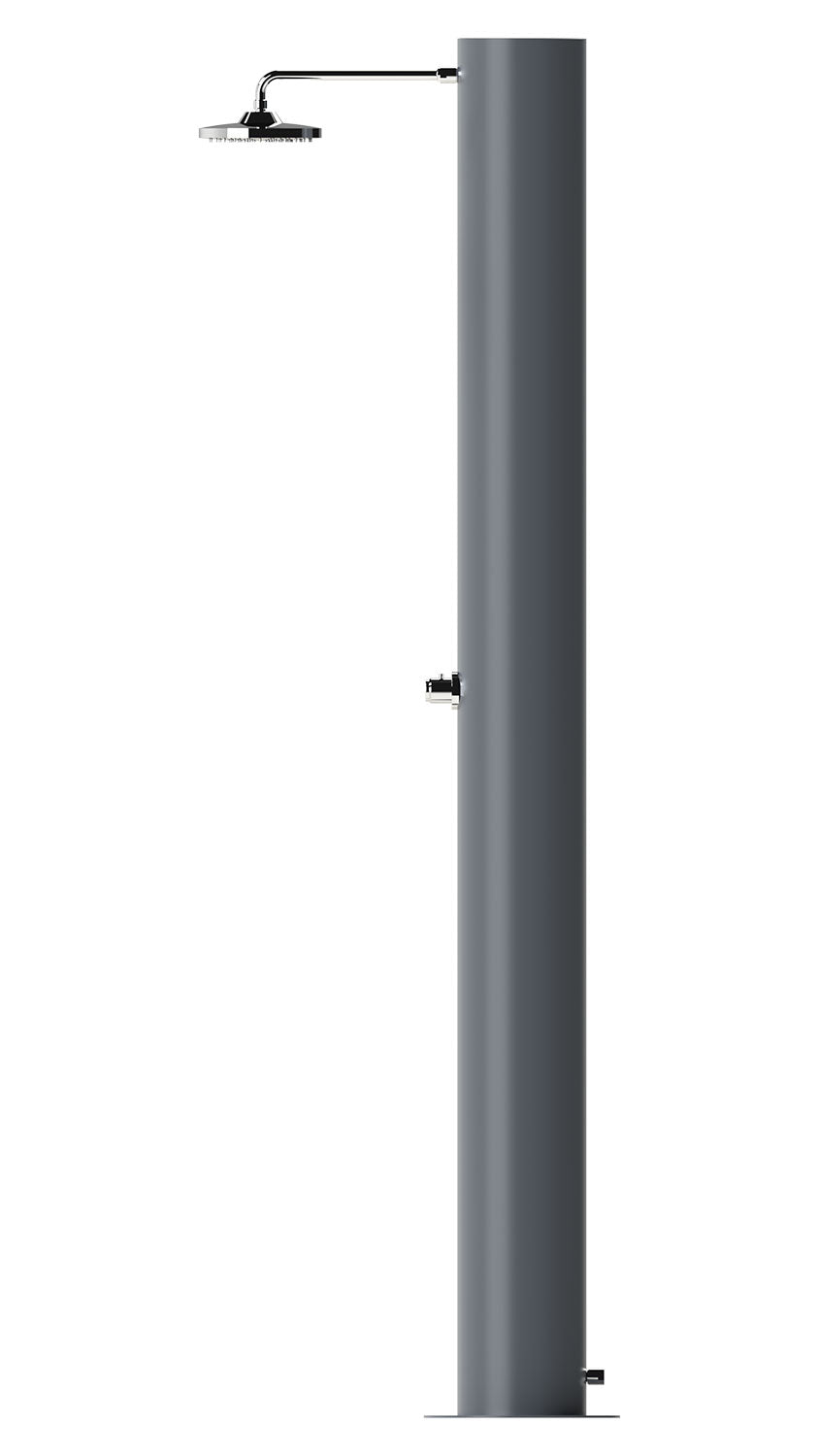 Doccia Solare da Giardino 70 L Soffione Eco Rain e Miscelatore Temporizzato Arno TA Grigio Ardesia