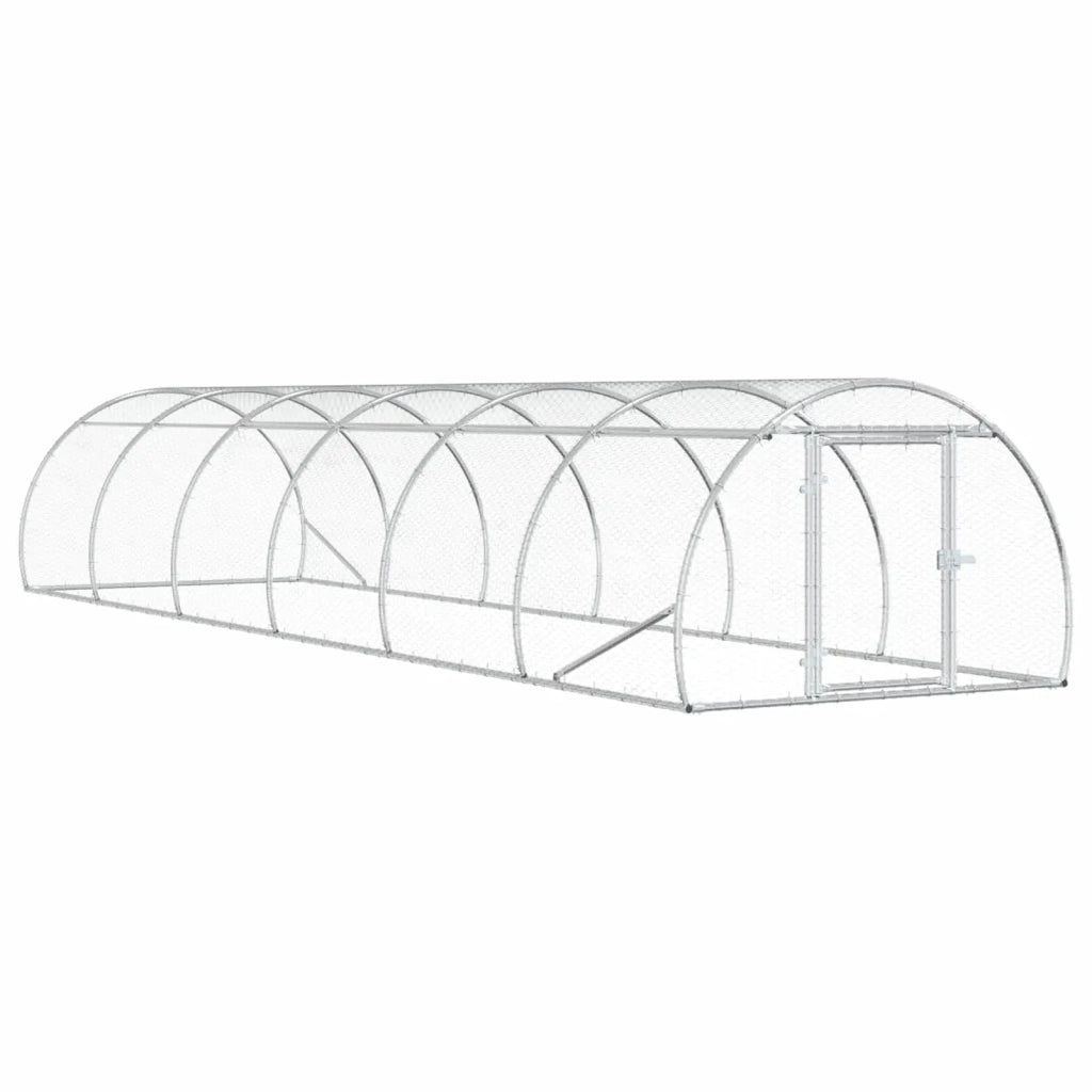 Pollaio Argento 600 x 150 x 100 cm Acciaio zincato 3434662