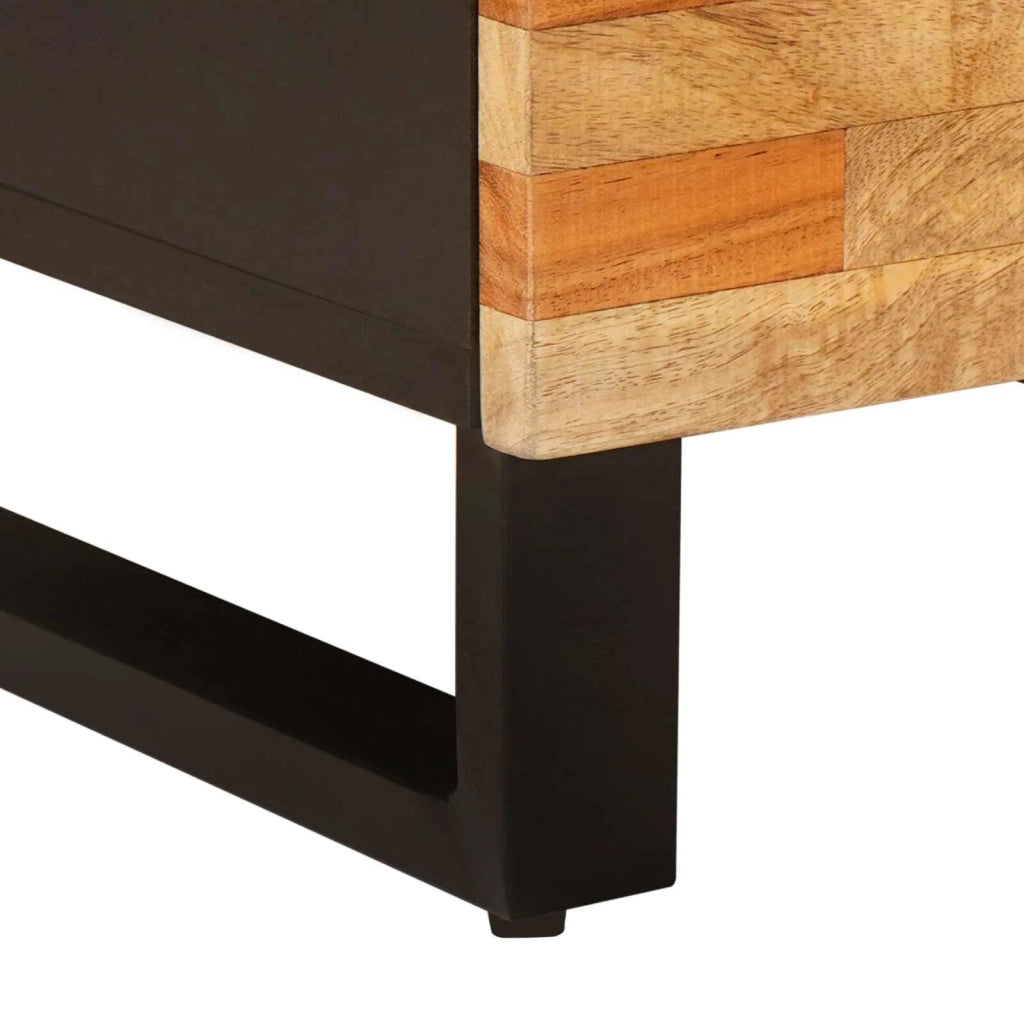 Mobile laterale Marrone 40 x 33 x 75 cm Legno di mango massello