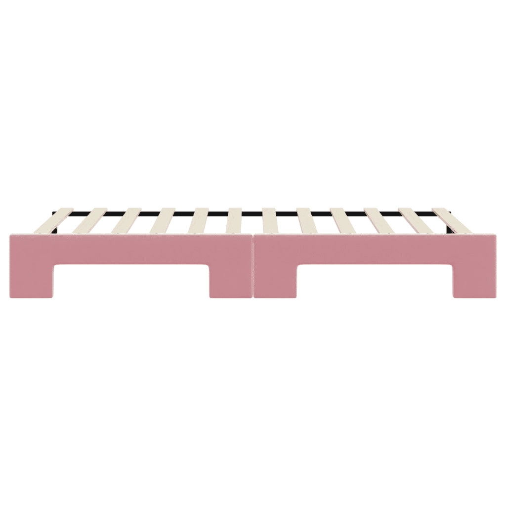 Divano Letto con Letto Estraibile Rosa 80x200 cm in Velluto