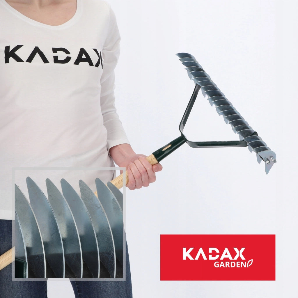 KADAX Aeratore manuale Scarificatore per aerazione del prato a doppia faccia