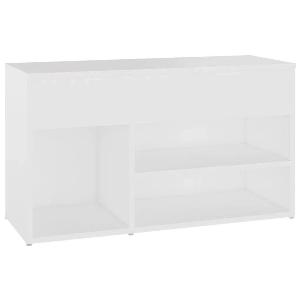 Panca Portascarpe Bianco 103x30x54,5 cm in Truciolato 808747