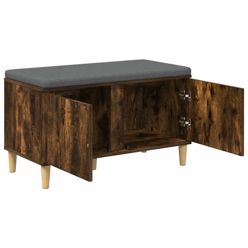 Panca per ingresso con porta Quercia Affumicata 80 x 38 x 46 cm