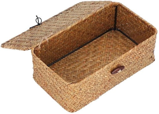 Organizzatore per il trucco in zeppa di plastica - Scatola di conservazione rettangolare con coperchio - Piccola scatola di conservazione - Materiale zebrato
