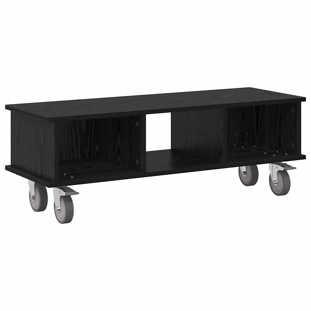 Supporto TV Rovere Nero 100 x 35 x 35 cm Legno multistrato