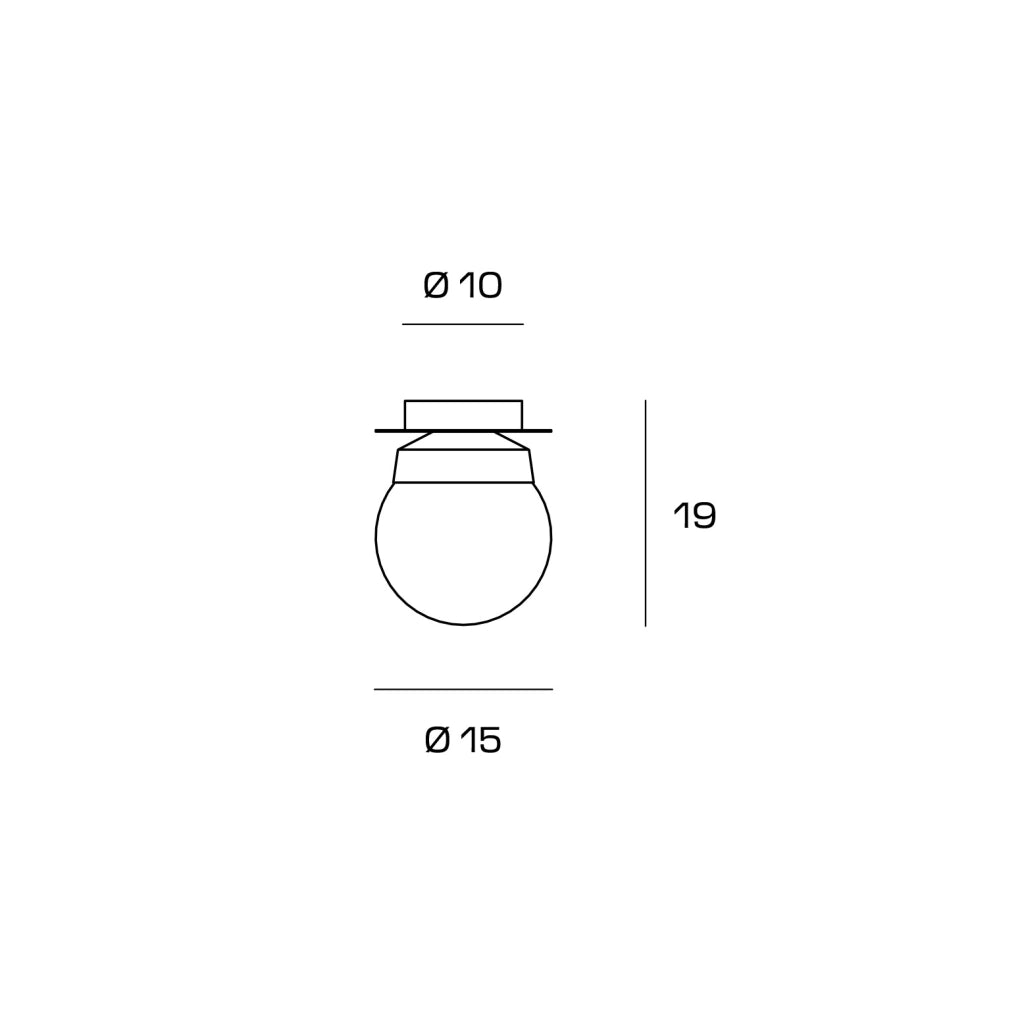 JOTTO LAMPADA DA SOFFITTO IN METALLO COLORE ALLUMINIO VETRO SFUMATO AMBRA DA 15CM 1 LUCE ATTACCO GX53