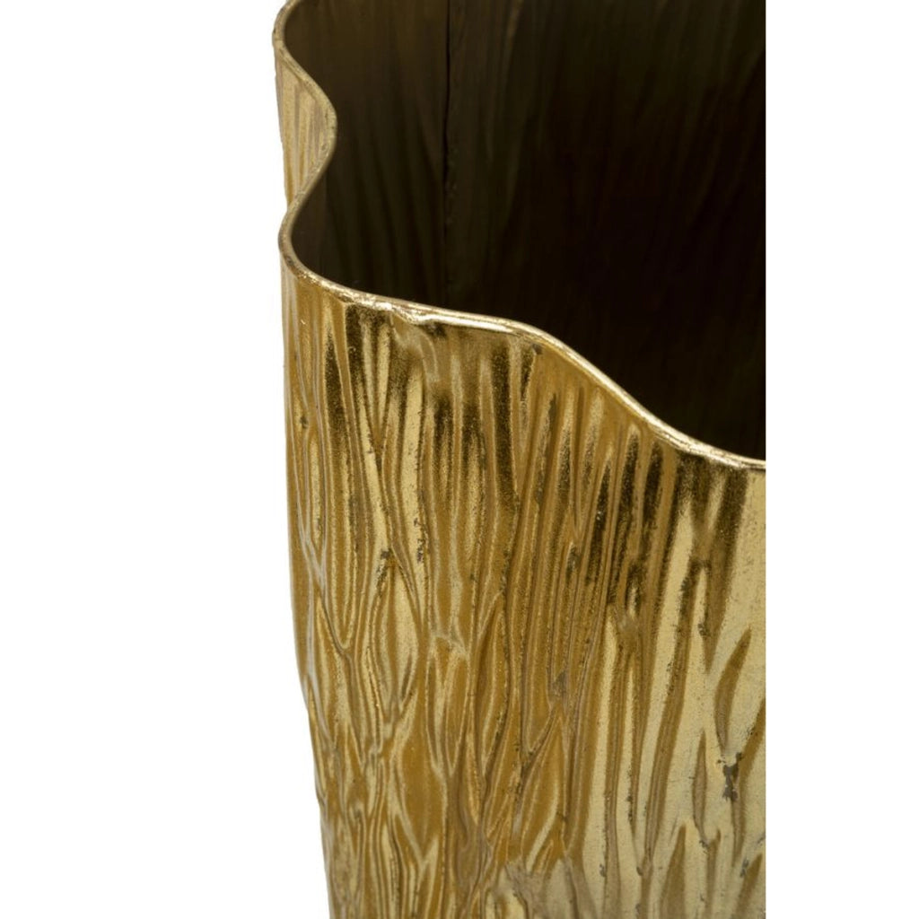 Set 3 portavasi Glolly oro in ferro dalle linee slanciate
