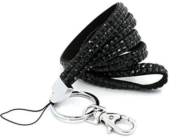 Lanyard Premium - Cinturino estensibile - Porta chiavi - Badge - Cavo telefonico - Chiusura di sicurezza - Lunghezza 76cm - Cinturino per collo