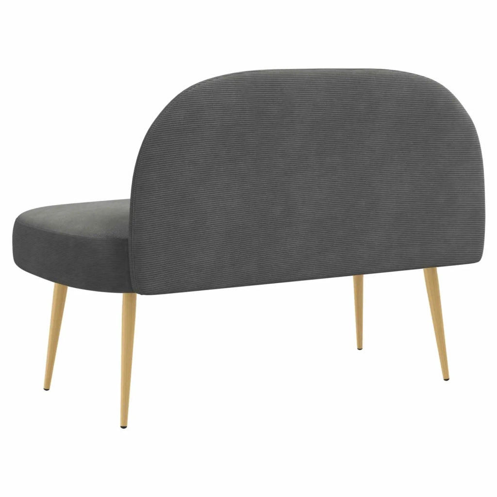 Panchina imbottita con schienale Grigio scuro 110 x 60 x 76 cm