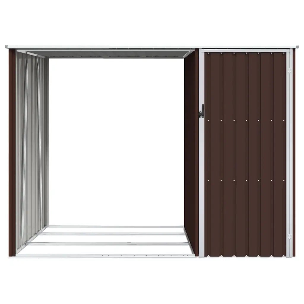 Capanno per Legna da Giardino 245x98x159 cm in Acciaio Zincato  cod mxl 65844