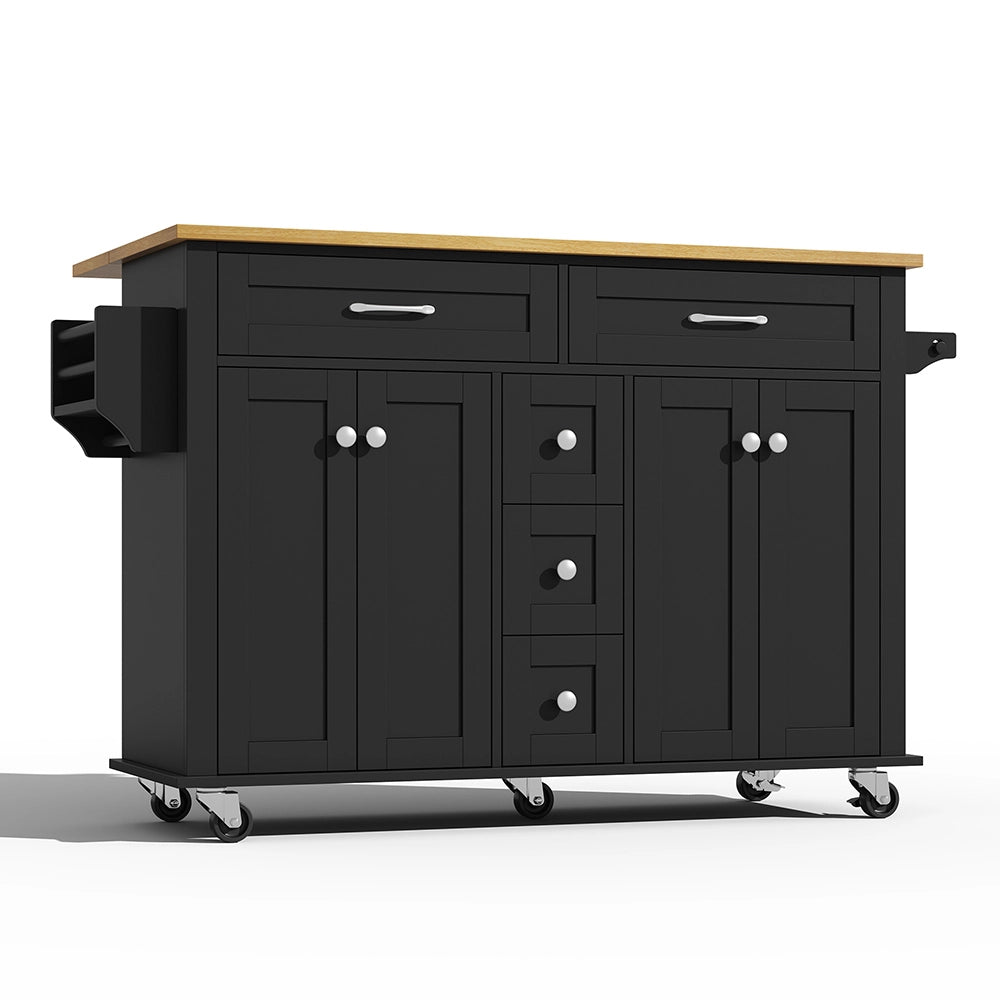 Carrello cucina - Xylo - 120x65cm 5 cassetti estensibile