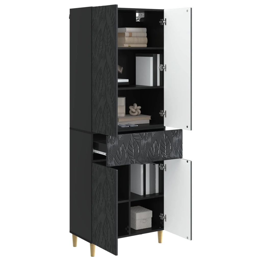 Set di armadi 2 pcs Nero Legno ingegnerizzato