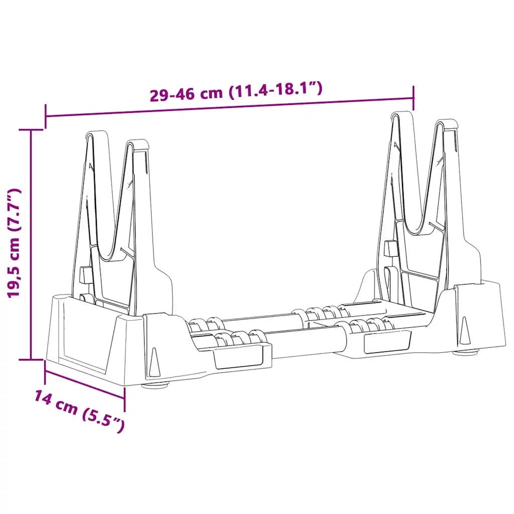 Supporto per tiro Regolabile Grigio 46 x 14 x 19,5 cm Plastica CFW2142282