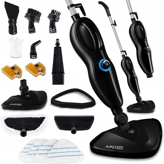 Stompolessivo 1500W 2-in-1 Asciugamano e Stompolessivo Manuale - Tempi di Accensione Superspediti - Uccide il 99,7% dei Batteri - Indicazione LED - Regolazione della Pressione del Vapore - Leggerezza - Compreso 7 Accessori per l'Asciugamano