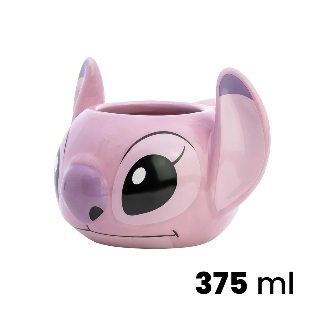 Tazza 3D in Ceramica 375ml Collezione Angel con Scatola Regalo Rosa Disney