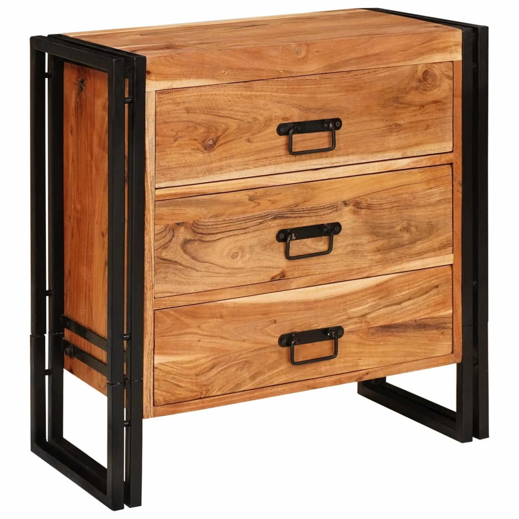 Credenza Marrone 66 x 33 x 70 cm Legno di Acacia Massello 4016720