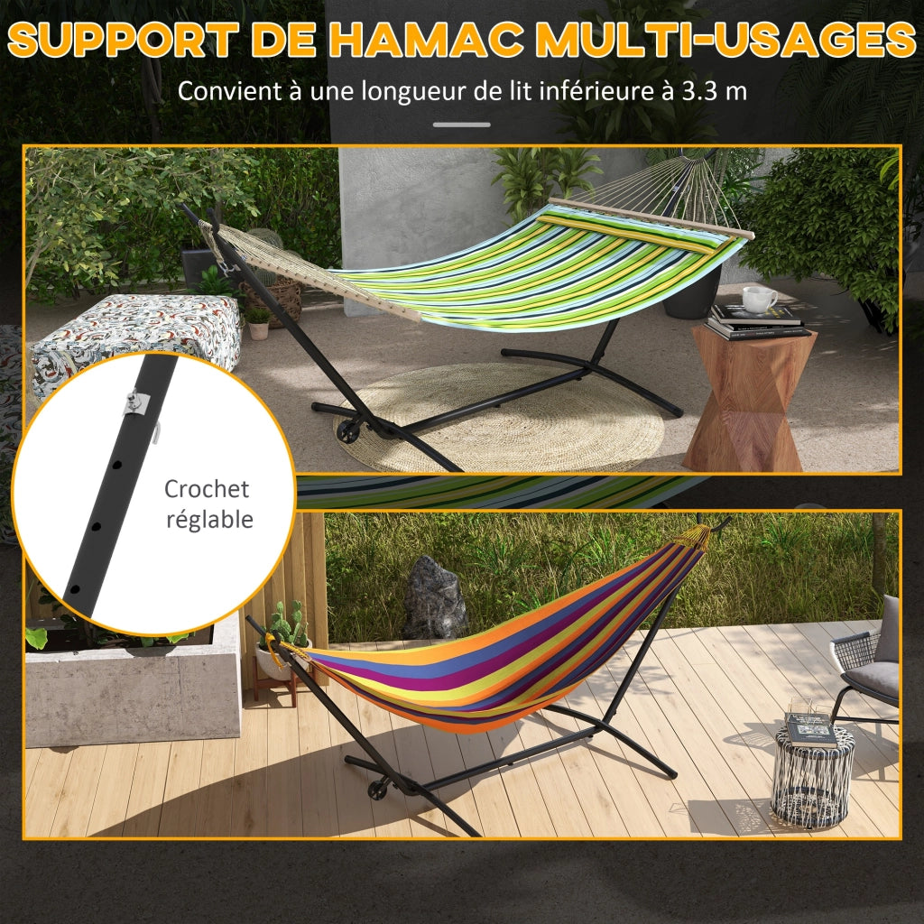Supporto per amaca ¨C zephmum ¨C Nero metallo 290x120x115 cm