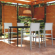 Set Mobili da Pranzo per Giardino 5 pz Bianco cod mxl 36956