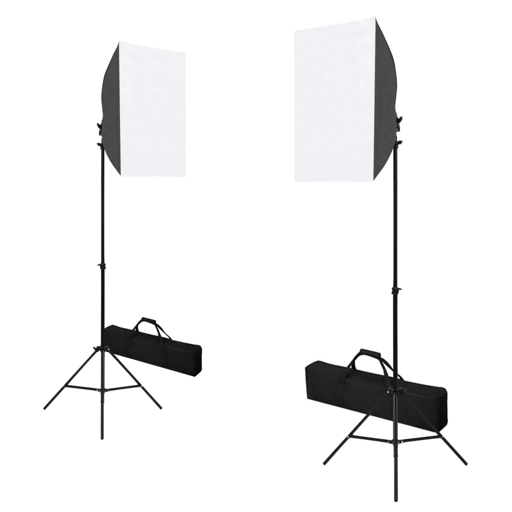 Kit professionale per studio fotografico con softbox e fondale verde 02_0001431