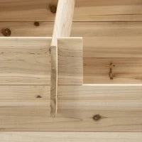 Fioriera in Legno di Abete a 3 Livelli, Cassetta per Orto Rialzato da Esterno, 120x100x54cm