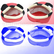 Trade Shop - Cuccia Igloo Colore Blu O Rosso Per Cani E Gatti Animali Domestici Calda -