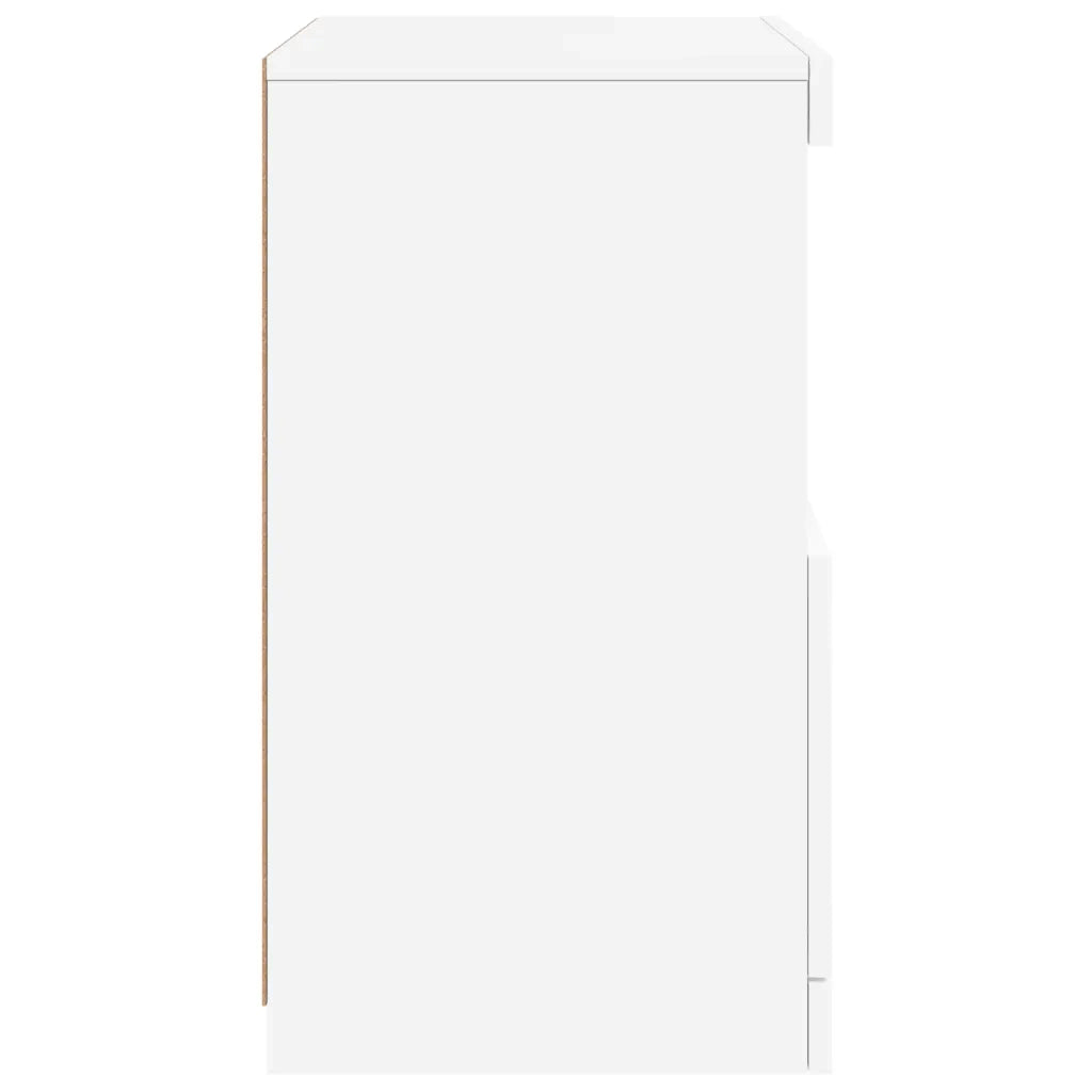 Credenza | Madia | Buffet da pranzo | Armadio da pranzo con Luci LED Bianca 41x37x67 cm