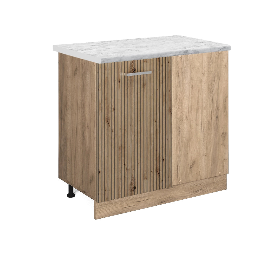 Vicco Mobile ad angolo cucina Rovere artigianale 86 cm PL Marmo